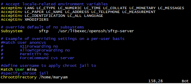 دستور chroot jail برای محدودیت کاربران