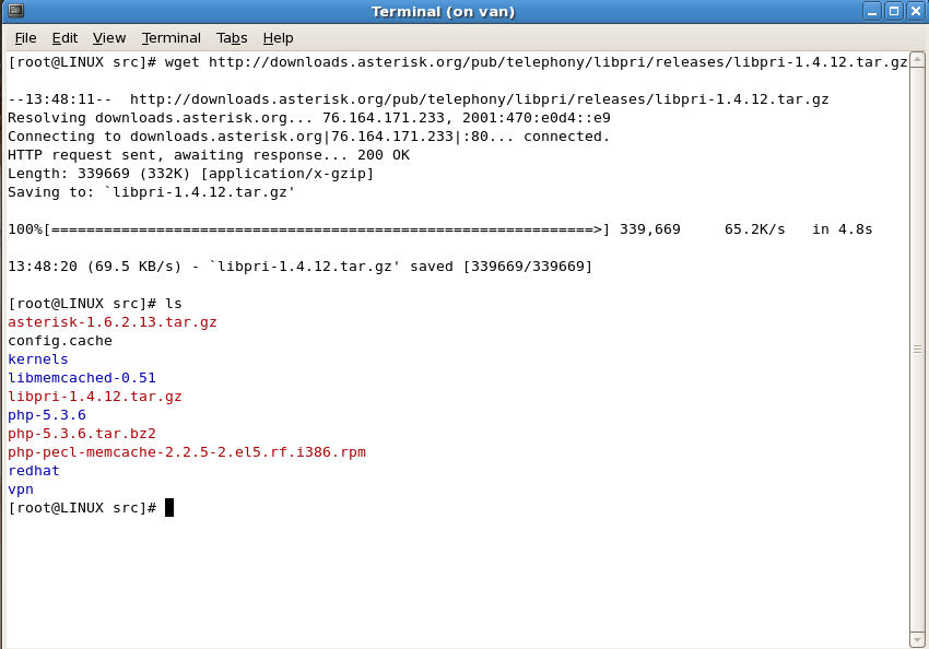 برای بزرگتر شدن عکس روی آن کلیک کنید  نام:	e1_openvox_wget-libpri.png نمایش ها:	2 اندازه:	57.7 KB شناسه:	18142