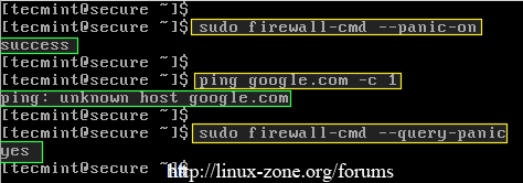 بلاک کردن پکت ها در firewalld