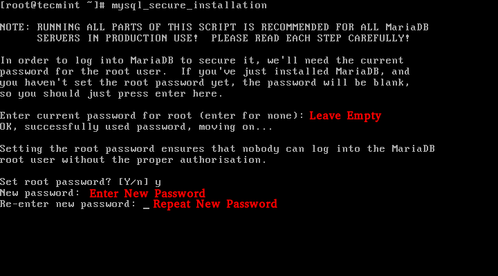 برای بزرگتر شدن عکس روی آن کلیک کنید  نام:	Enter-MariaDB-Root-Password.png نمایش ها:	1 اندازه:	6.9 KB شناسه:	20333
