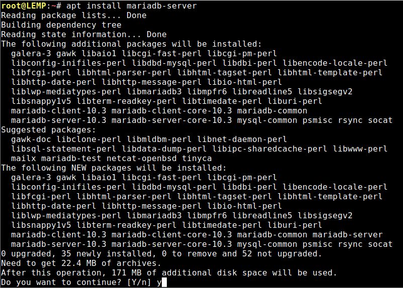 نصب mariadb 10 در debian 10