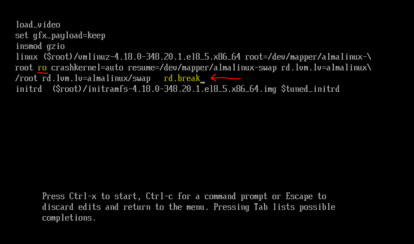 ریست پسورد روت در centos 8