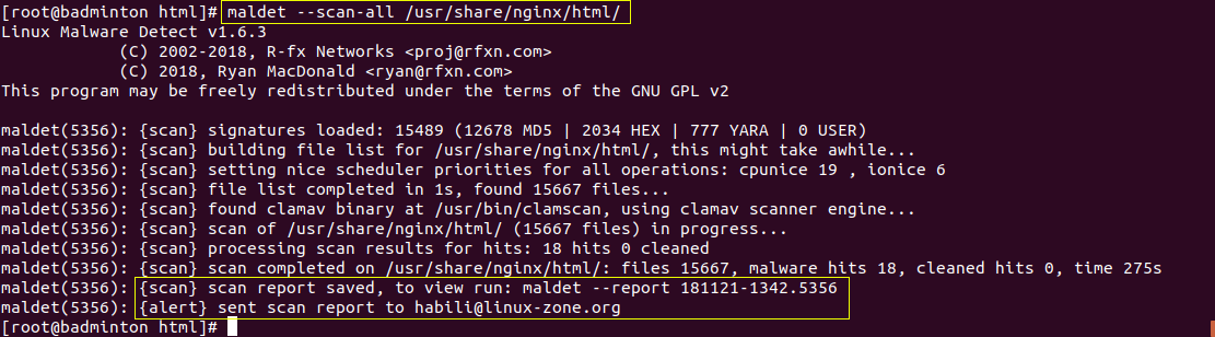 برای دیدن سایز بزرگ روی عکس کلیک کنید  نام: Scan-Linux-Malware-Detect-in-Linux-3.png مشاهده: 1 حجم: 92.6 کیلو بایت