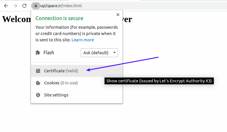نحوه بررسی گواهینامه ssl در کروم
