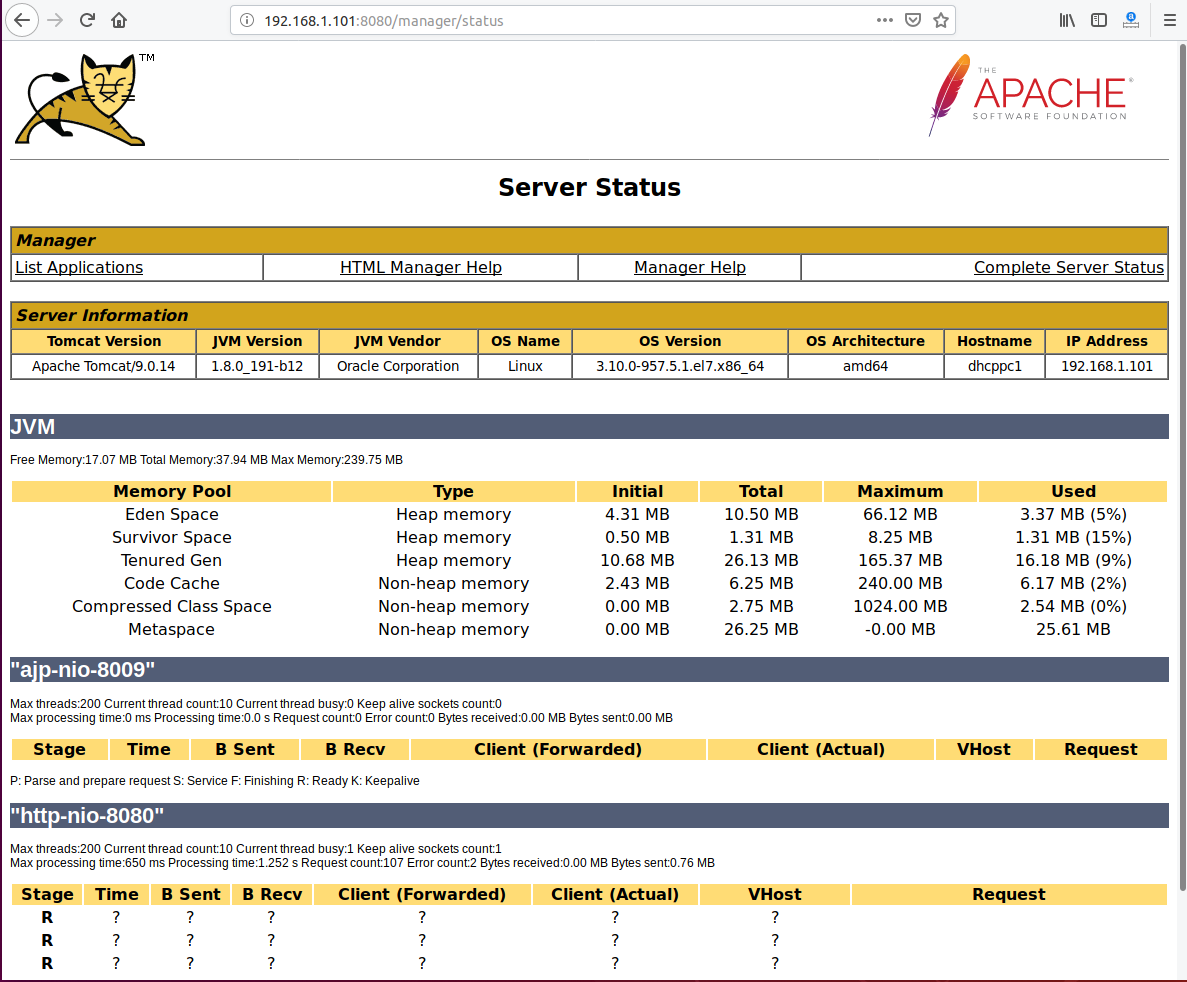 برای بزرگتر شدن عکس روی آن کلیک کنید

نام:	Monitor-Apache-Tomcat-Server-Status-4.png
نمایش ها:	1068
اندازه:	131.7 KB
شناسه:	26152