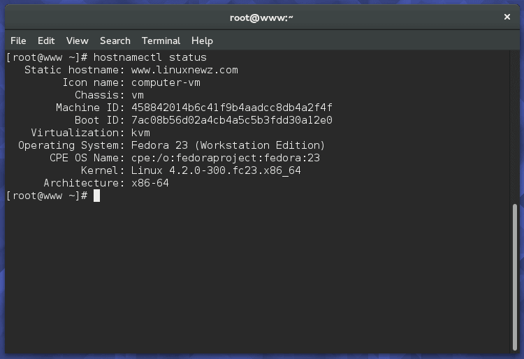 Click image for larger version  Name:	Set-Hostname-in-Fedora-23.png Views:	1 Size:	13.4 KB ID:	20604
