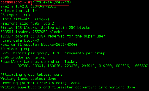برای بزرگتر شدن عکس روی آن کلیک کنید  نام:	configureraid0onlinux6.png نمایش ها:	1 اندازه:	46.6 KB شناسه:	18299