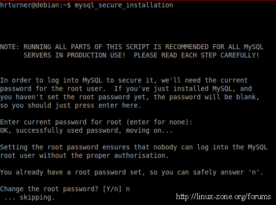 Click image for larger version  Name:	mysql_secure_installation.png Views:	1 Size:	42.1 KB ID:	20357