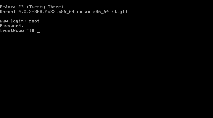 برای بزرگتر شدن عکس روی آن کلیک کنید  نام:	Fedora-23-Root-Login.png نمایش ها:	1 اندازه:	983 بایت ها شناسه:	20645