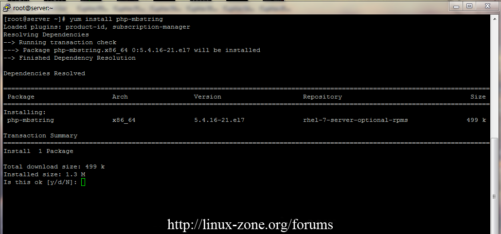برای بزرگتر شدن عکس روی آن کلیک کنید  نام:	Install-PHP-mbstring-in-CentOs-7.png نمایش ها:	1 اندازه:	84.1 KB شناسه:	20440